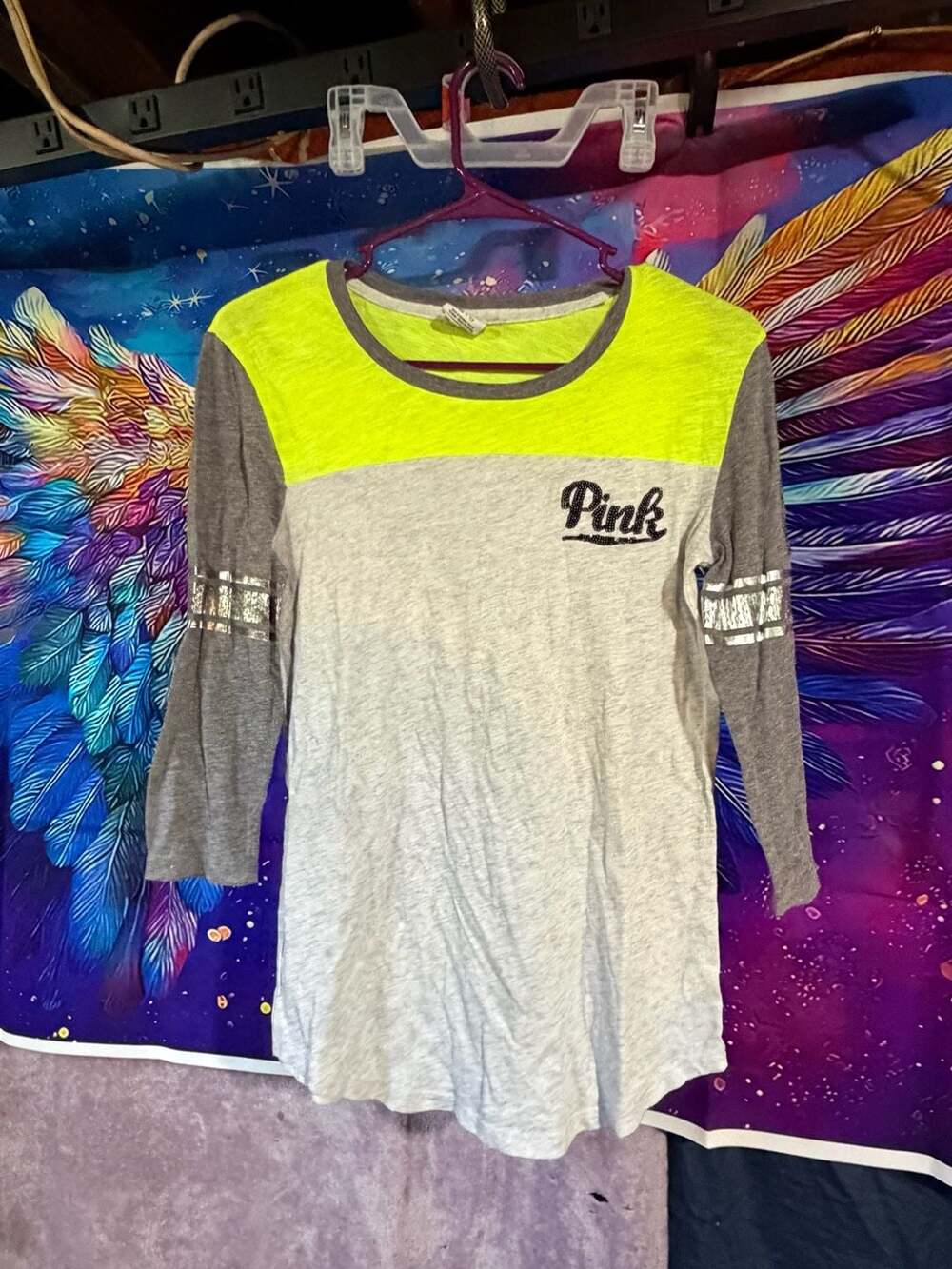 Pink Victoria's Secret 3/4 Sleeve Shirt XS